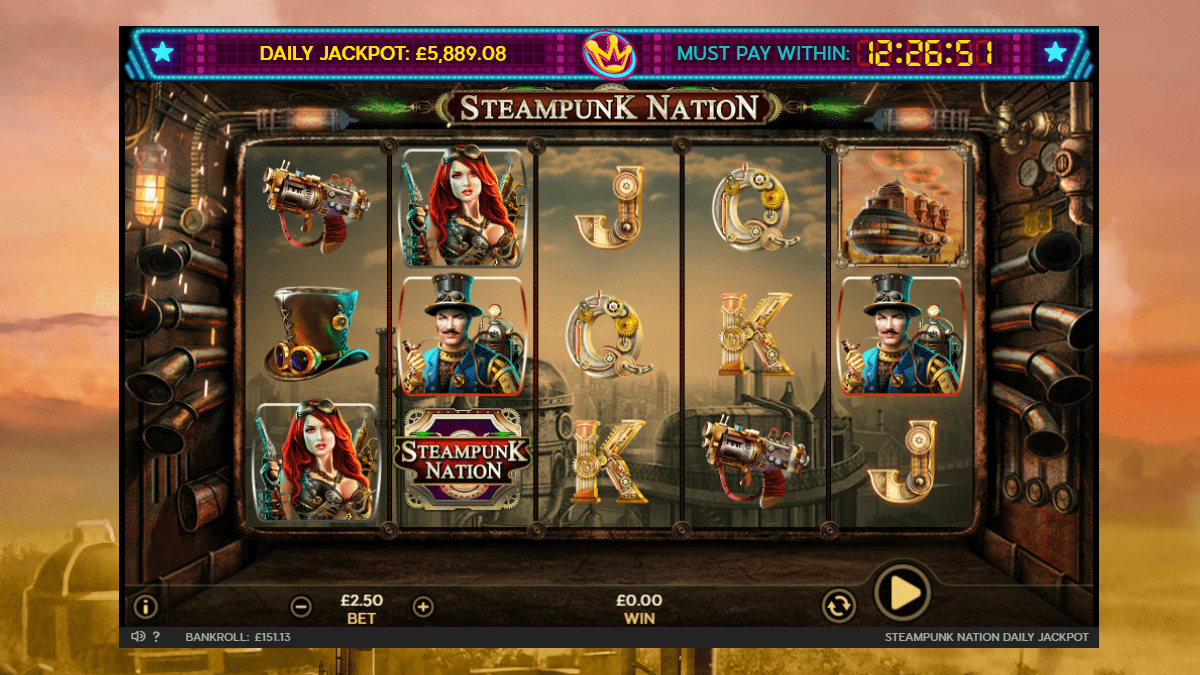 steampunk nation slot screenshot