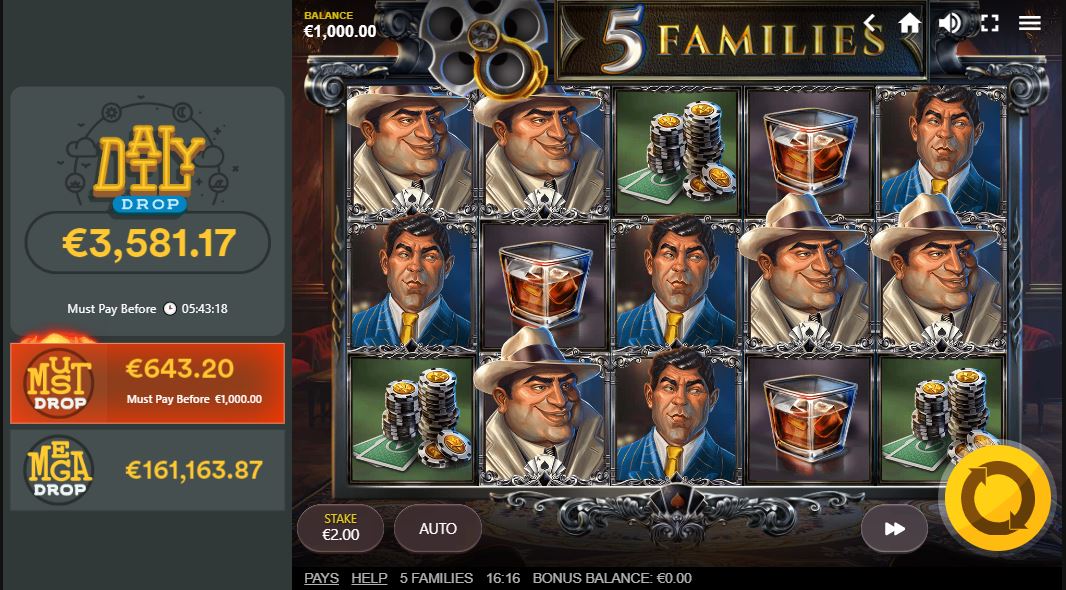 5 Families slot gameplay