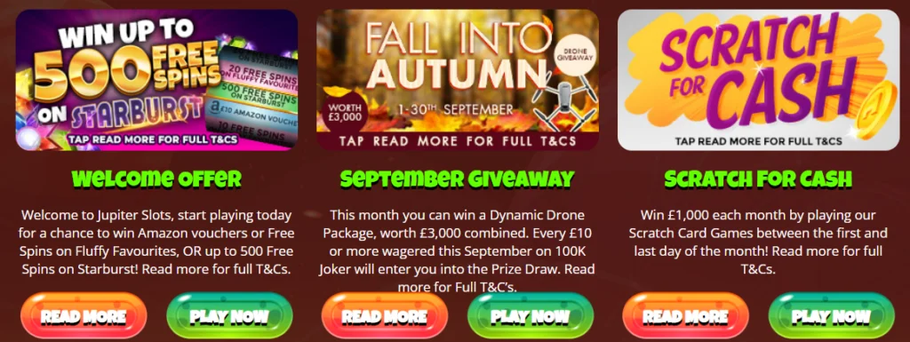 Jupiter Slots Promo Code