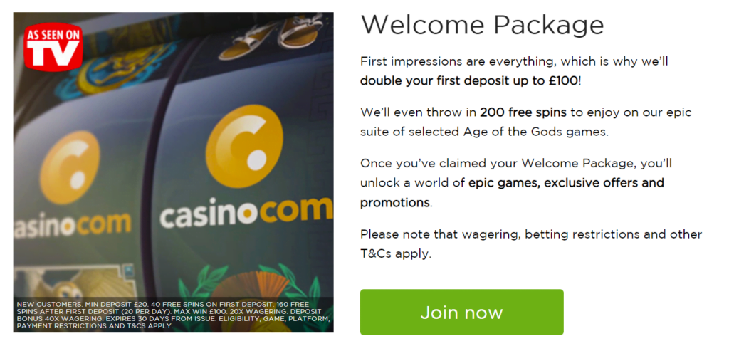 Casino.com Promo Code