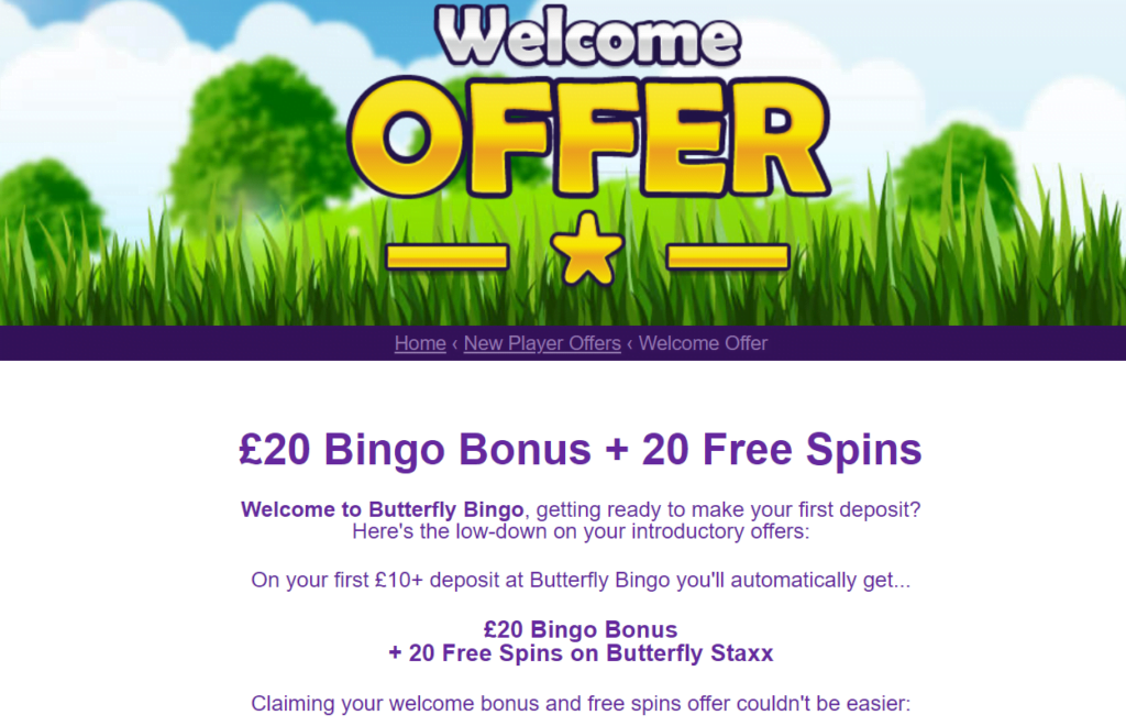 Butterfly Bingo Promo Code