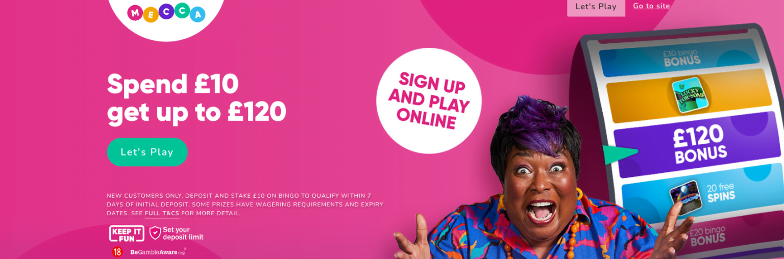 Mecca Bingo Bonus, Promo Code, Sign Up Offer & Free Spins