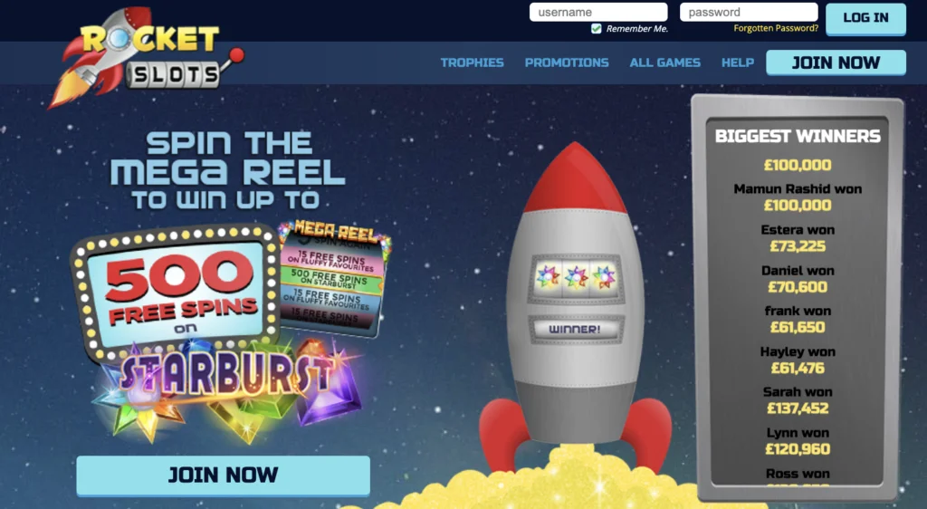 Rocket Slots Bonus Code