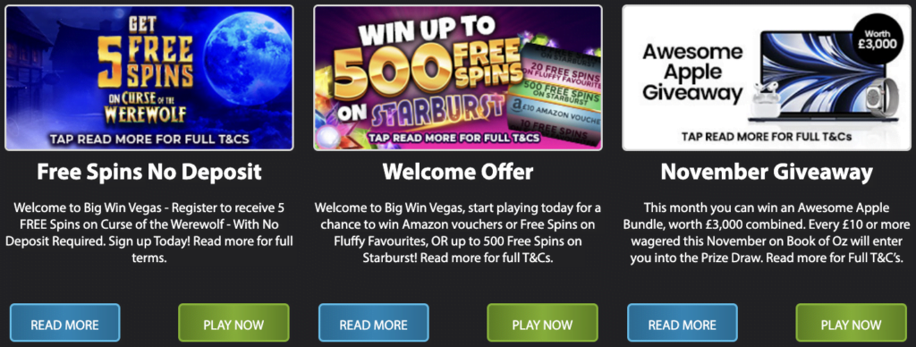Big Win Vegas Bonus