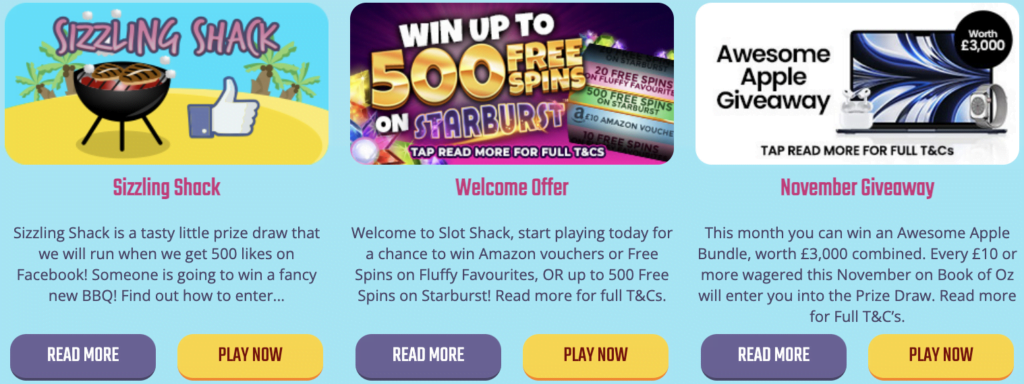 Slot Shack Bonus