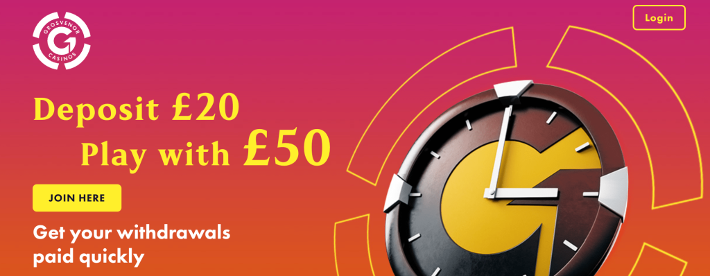 Grosvenor Casino Bonus Code & Sign Up Offer