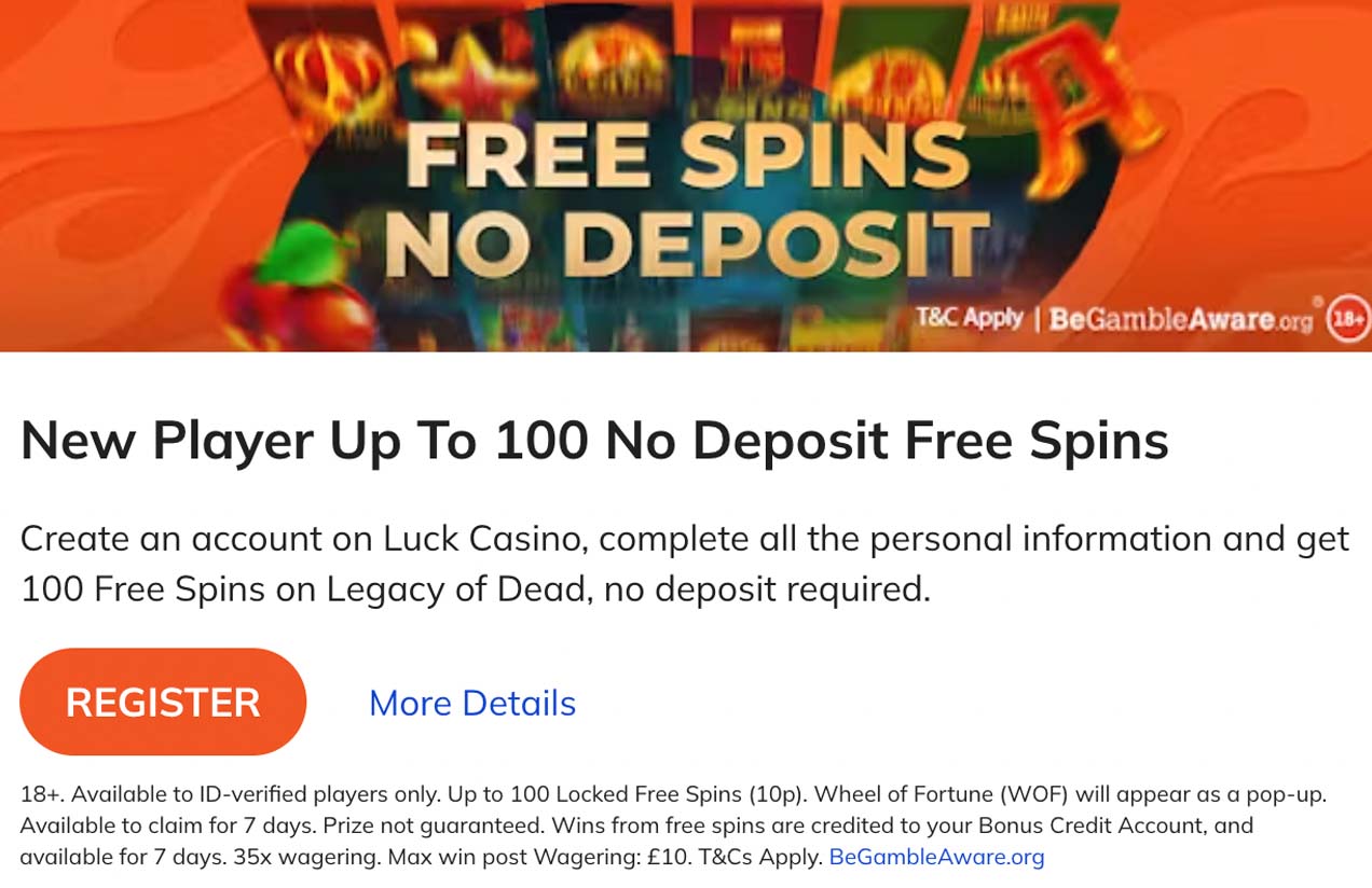 Luck Casino Bonus Code [year]: Get 100 Free Spins With Deposit Bonus