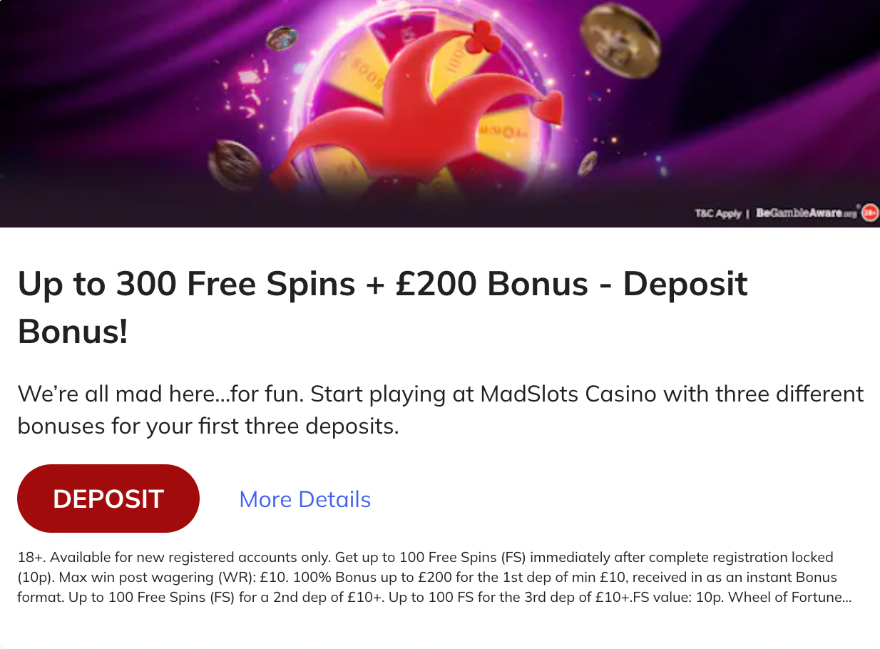 MadSlots Bonus Code [year]: Free Spins And Casino Deposit Bonus