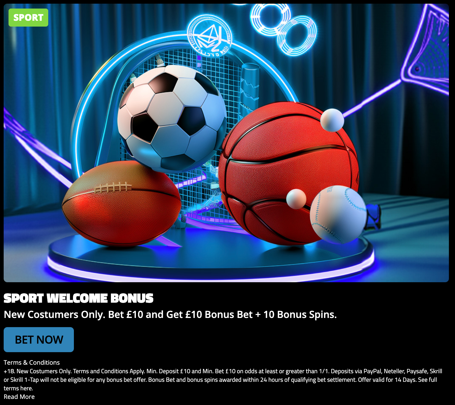 Neptune Play Promo Code: Get £10 In Free Bets Bonus