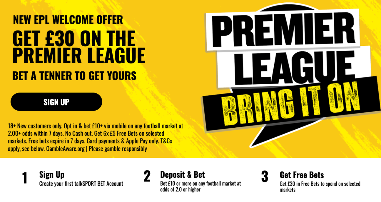 talkSPORT Bet Promo Code [year]: Bet £10 And Get £30 In Free Bets!